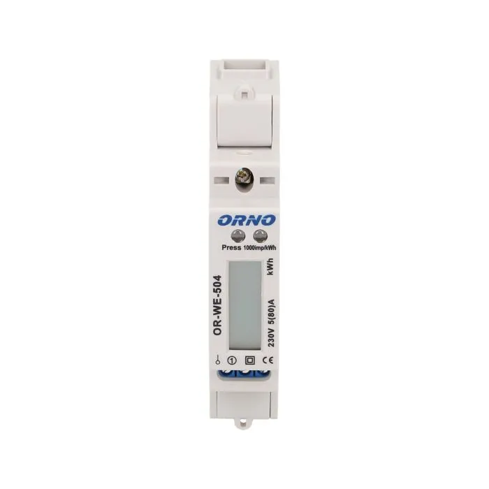 140809 - 1-phase energy meter wtih RS-485, 80A current: 5(80)A; protection rating IP20;