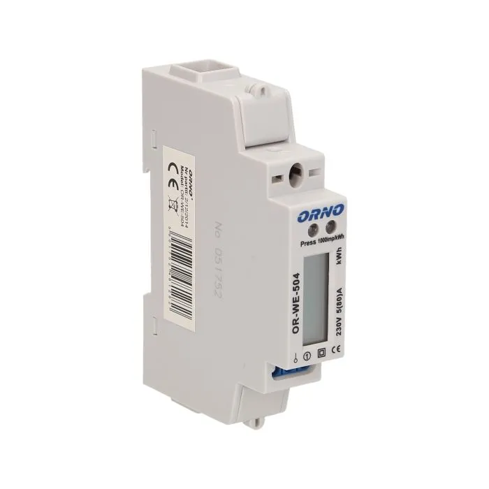 140809 - 1-phase energy meter wtih RS-485, 80A current: 5(80)A; protection rating IP20;