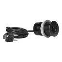 141139 - Flush-mounted furniture socket 2P+E with EasyEject system, USB QC 3.0, 1.5m cable + USB adapter
