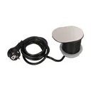 141137 - Flush-fitting furniture socket with sliding cover, USB charger and 1.9m cable 2P+E, USB, cable: 1,9m