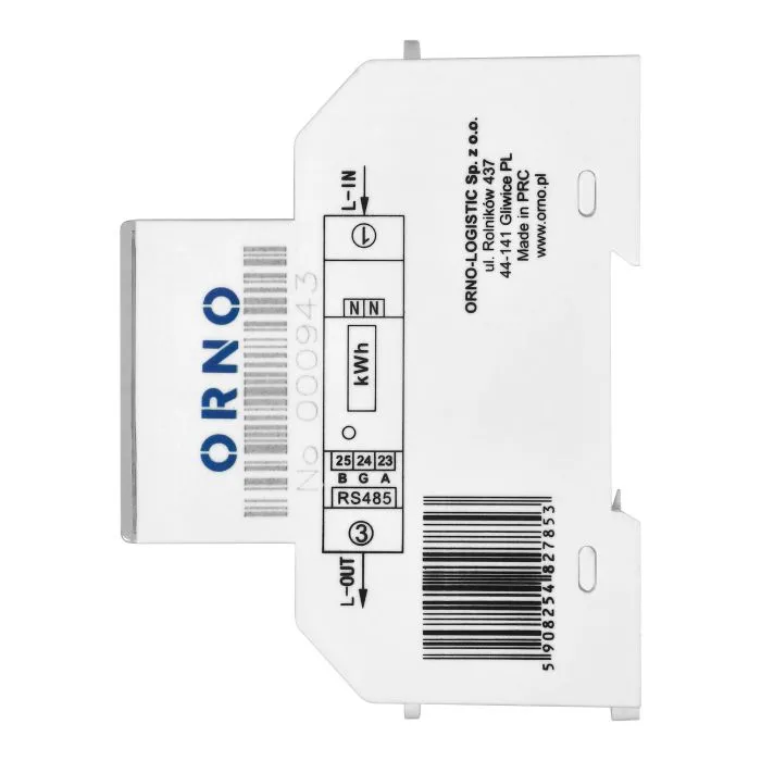 140814 - 1-phase electricity meter, bidirectional, multi-tariff, 100A, RS-485 port, MID, 1 module, DIN TH-35mm, PV-ready