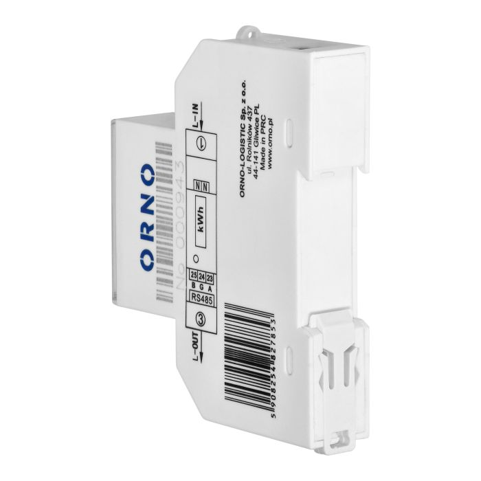 140814 - 1-phase electricity meter, bidirectional, multi-tariff, 100A, RS-485 port, MID, 1 module, DIN TH-35mm, PV-ready
