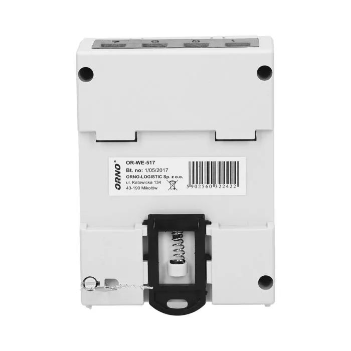 140819 - 3-phase multi-tariff energy meter with RS-485, 80A power supply: 3x230V/400 AC, 50-60Hz, current: 5(80)A, pulse frequency: 1000 imp/kWh, signaling read: flashing LCD, installation rail: DIN TH-35mm