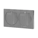 141134 - Double hermetic electrical socket with a windproof junction box, IP55, stainless steel