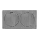 141134 - Double hermetic electrical socket with a windproof junction box, IP55, stainless steel