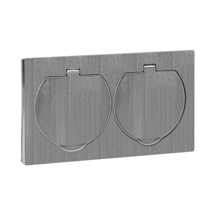 141134 - Double hermetic electrical socket with a windproof junction box, IP55, stainless steel