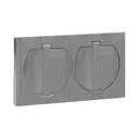 141134 - Double hermetic electrical socket with a windproof junction box, IP55, stainless steel