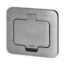 141132 - Hermetic electrical socket, IP55, opening angle 110°, brushed aluminium