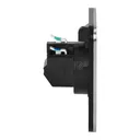 141132 - Hermetic electrical socket, IP55, opening angle 110°, brushed aluminium