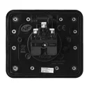 141132 - Hermetic electrical socket, IP55, opening angle 110°, brushed aluminium