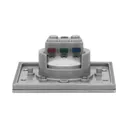 141130 - Hermetic electrical socket with a windproof junction box, IP55, stainless steel