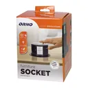 141128 - Recessed furniture sockets Ø10cm with inductive charger, USB charger and 1.5m, 3x2P+E cable, Qi 1.2.4 max. 10W, 2xUSB QC 3.0