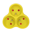 140893 - Triple socket outlet, turquoise Three-socket splitter with grounding, suitable for any interior where additional sockets are required.