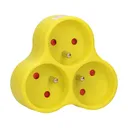 140893 - Triple socket outlet, turquoise Three-socket splitter with grounding, suitable for any interior where additional sockets are required.