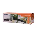 141117 - Pop up desk socket ⌀6cm with 1.8m cable, INOX 3 x 230V AC/16A; 3680W; IP20; cabel lenght 1.8 m, for use in furniture; INOX
