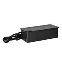 141113 - Set of furniture sockets REDE, 3x2P+E with 1.5m cable, black