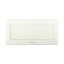 141110 - Recessed furniture connection panel NOEN for module sockets, white composed of an empty aluminium case and an integrated PVC frame; can house 3 NOEN socket or port modules, 45x45mm each