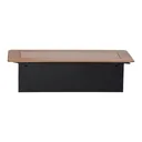 141085 - Recessed furniture sockets, gold in housing with flat edge, 3x2P+E (Schuko), no cable included