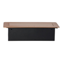 141085 - Recessed furniture sockets, gold in housing with flat edge, 3x2P+E (Schuko), no cable included