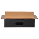 141085 - Recessed furniture sockets, gold in housing with flat edge, 3x2P+E (Schuko), no cable included