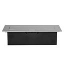 141079 - Recessed furniture socket with flat edge, 3x2P+E (Schuko), silver