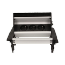 141072 - Dustproof, Recessed furniture socket with 1.8m cable 3 x 230V AC/16A; 3680W; IP20; cabel lenght 1,8 m