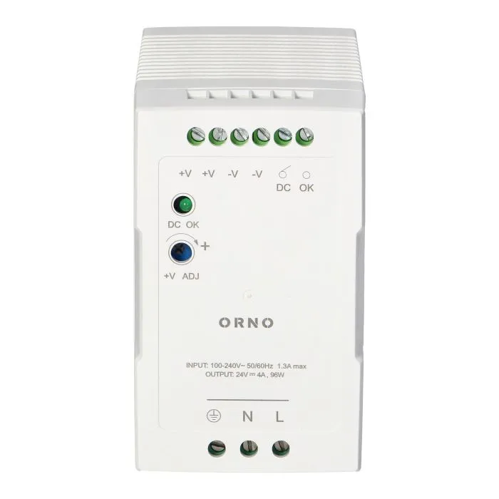140832 - Industrial power supply for a DIN rail, 24VDC, 4A, 96W, plastic housing