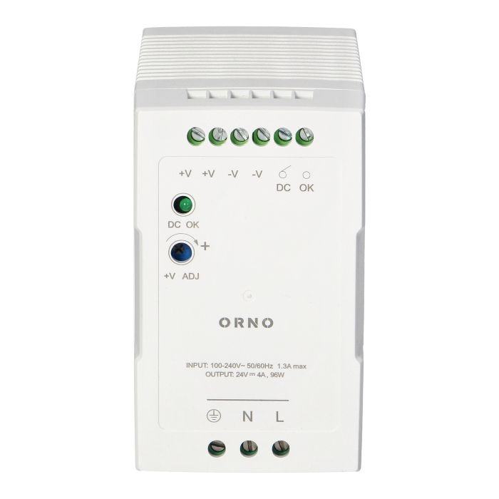 140832 - Industrial power supply for a DIN rail, 24VDC, 4A, 96W, plastic housing