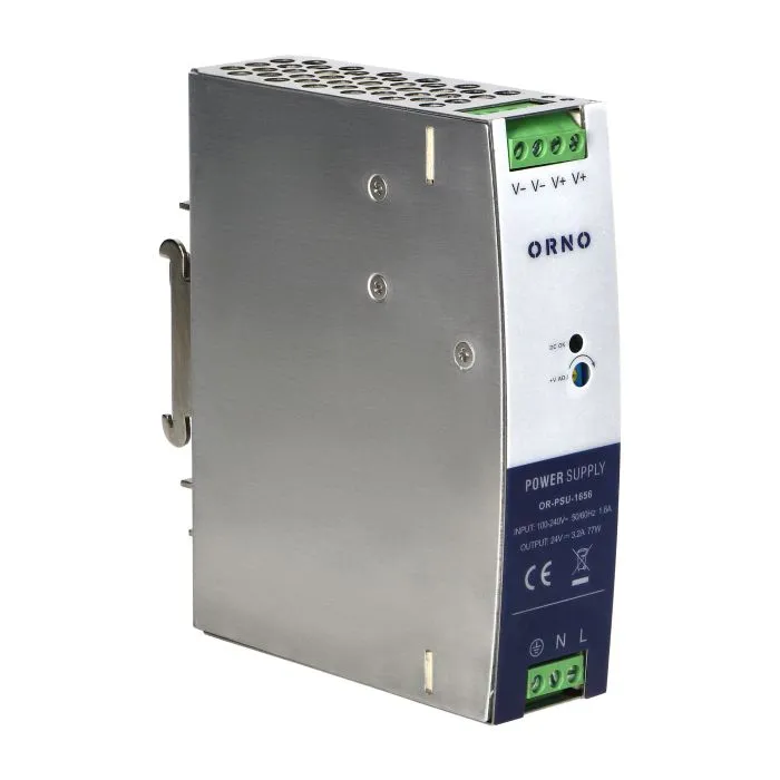 140834 - Industrial power supply for a DIN rail, 24VDC 3.2A 77W, metal housing