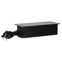 141070 - Recessed furniture socket with two USB chargers and 1.5m long cable, graphite 230V AC/ 50 Hz; 2 x 2P+E; 3600W; USB output: 5V DC/2,1A; available colors: graphite
