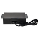 141070 - Recessed furniture socket with two USB chargers and 1.5m long cable, graphite 230V AC/ 50 Hz; 2 x 2P+E; 3600W; USB output: 5V DC/2,1A; available colors: graphite