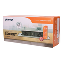 141064 - Recessed furniture socket with two USB chargers and 1.5m long cable, silver 230V AC/ 50 Hz; 2 x 2P+E; 3600W; USB output: 5V DC/2,1A; available colors: silver