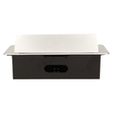 141059 - Recessed furniture socket with two USB chargers, silver 230V AC/ 50 Hz; 2 x 2P+E; 3600W; USB output: 5V DC/2,1A; available colors: silver