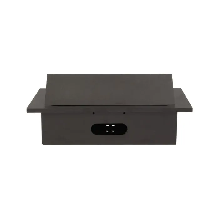 141057 - Recessed furniture socket 2x2P+E with three USB ports (wihout USB-charger), black power supply: 230V AC / 56-60Hz; maximum load: 3600W; protection rating: IP20; colour: black