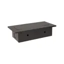 141057 - Recessed furniture socket 2x2P+E with three USB ports (wihout USB-charger), black power supply: 230V AC / 56-60Hz; maximum load: 3600W; protection rating: IP20; colour: black