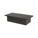 141057 - Recessed furniture socket 2x2P+E with three USB ports (wihout USB-charger), black power supply: 230V AC / 56-60Hz; maximum load: 3600W; protection rating: IP20; colour: black