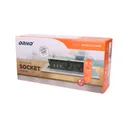 141056 - Recessed furniture socket 2x2P+E with three USB ports (wihout USB-charger), silver power supply: 230V AC / 56-60Hz; maximum load: 3600W; protection rating: IP20; colour: silver