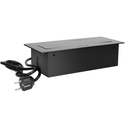 141055 - Recessed furniture socket 3x2P+E with 1.5m cable, graphite power supply: 230V AC / 56-60Hz; maximum load: 3600W; protection rating: IP20; colour: graphite