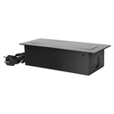 141055 - Recessed furniture socket 3x2P+E with 1.5m cable, graphite power supply: 230V AC / 56-60Hz; maximum load: 3600W; protection rating: IP20; colour: graphite