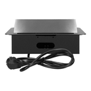141055 - Recessed furniture socket 3x2P+E with 1.5m cable, graphite power supply: 230V AC / 56-60Hz; maximum load: 3600W; protection rating: IP20; colour: graphite