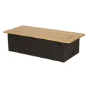 141047 - Recessed furniture socket 3x2P+E, gold power supply: 230V AC / 56-60Hz; maximum load: 3600W; protection rating: IP20;
