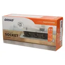 141048 - Recessed furniture socket 3x2P+E, brass power supply: 230V AC / 56-60Hz; maximum load: 3600W; protection rating: IP20;