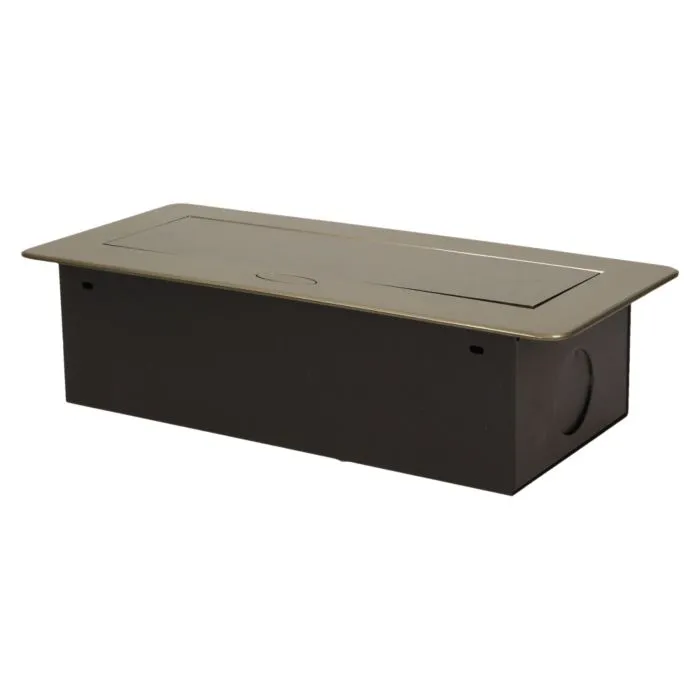 141048 - Recessed furniture socket 3x2P+E, brass power supply: 230V AC / 56-60Hz; maximum load: 3600W; protection rating: IP20;