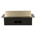 141048 - Recessed furniture socket 3x2P+E, brass power supply: 230V AC / 56-60Hz; maximum load: 3600W; protection rating: IP20;