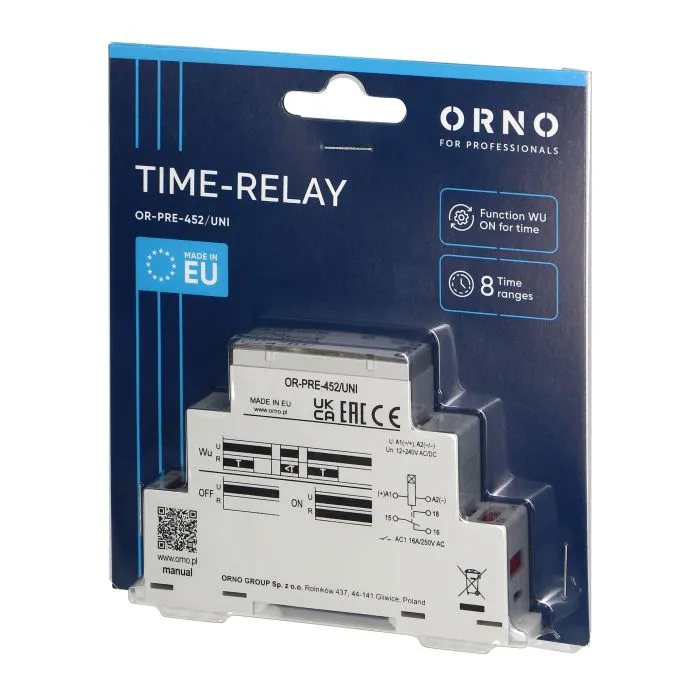140843 - Time relay - activation for a preset time, 12-230 VUC