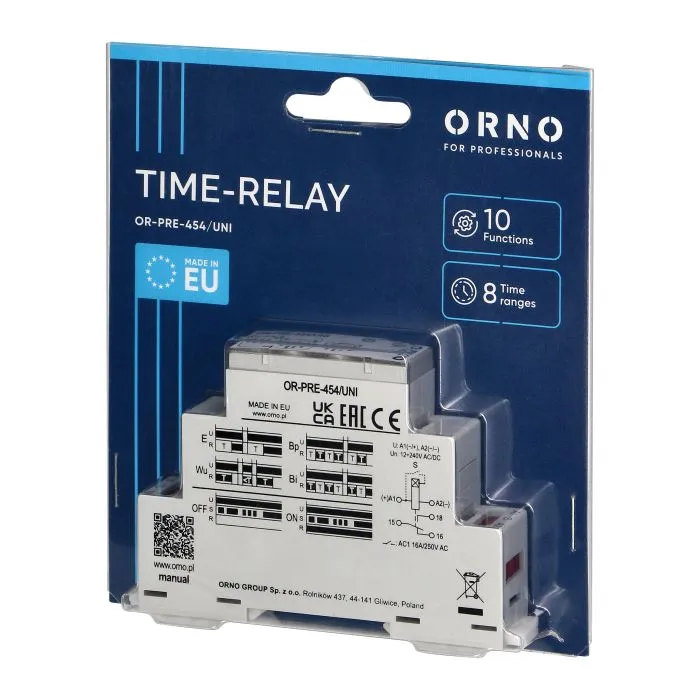 140845 - Time relay - 10 functions, 12-230 VUC