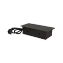141052 - Recessed furniture socket 3x2P+E with 1.5m cable, black power supply: 230V AC / 56-60Hz; maximum load: 3600W; protection rating: IP20; colour: silver