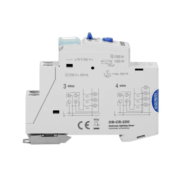 140847 - Staircase lighting timer rated load: 2300W, time adjustment 30 sec- 20 min; protection rating IP20