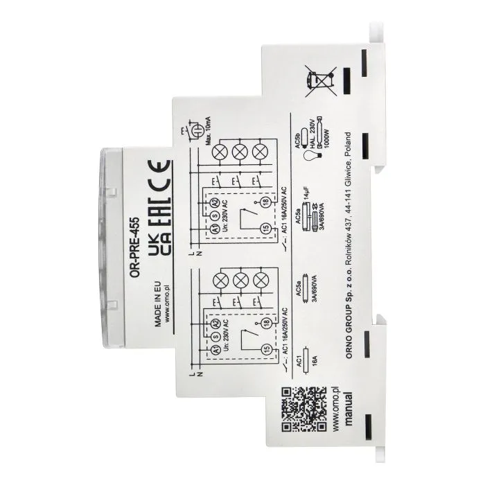 140848 - Staircase timer - 7 operation modes, 230 VAC