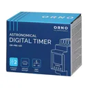 140852 - DIN rail digital timer, 100 programmes, 3 menu languages PL EN DE, 2 chanels, max.16A/230V, 2 modules wide